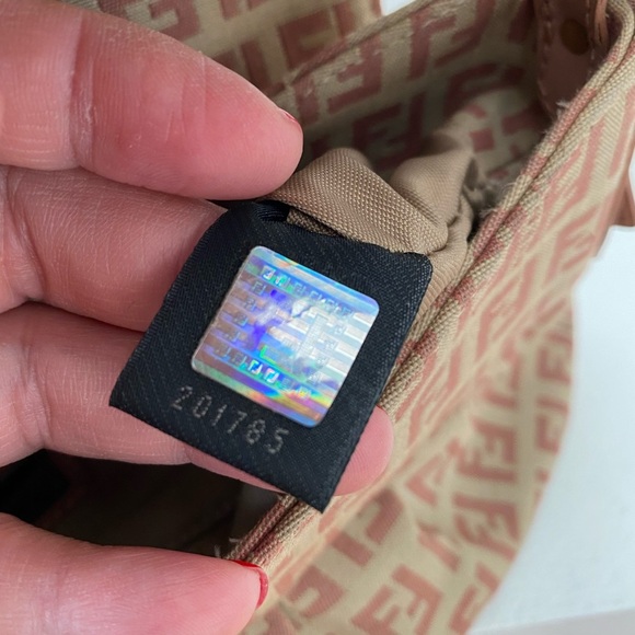 Vintage FENDI dusty pink monogram canvas Y2K 90s shoulder bag - Picture 10 of 11